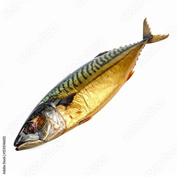 Obraz Bonito on Isolated White Background – Smoked Fish with Tuna-Like Flesh and Traditional Use