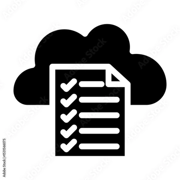 Fototapeta Audit Log Vector Glyph Icon Design