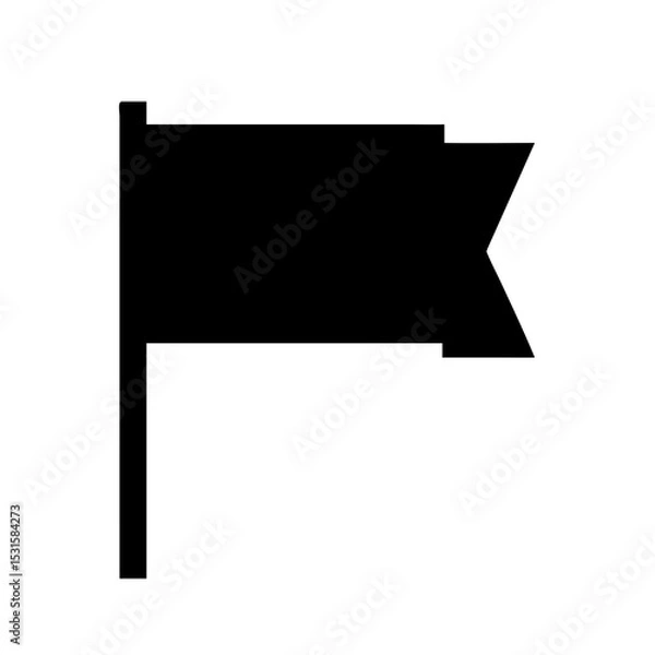 Fototapeta Flag Solid Black Icon:
Solid black icon of a flag, perfect for sports, navigation, and achievement marking in digital and print designs.