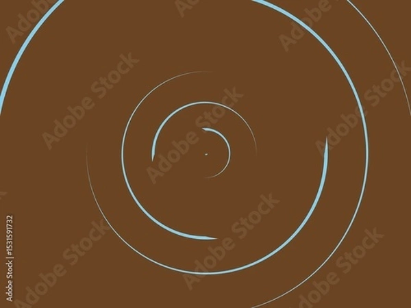Obraz Abstract swirling background with light blue spiral lines on a brown backdrop, creating a simple yet mesmerizing design.