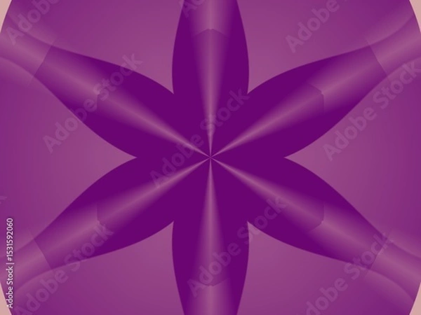 Fototapeta Abstract purple kaleidoscope background with a symmetrical, floral design, perfect for adding a touch of elegance and sophistication to your projects.