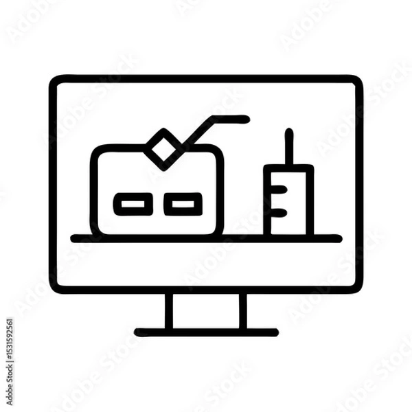 Obraz Computer screen displaying soda and snack items with checkmark