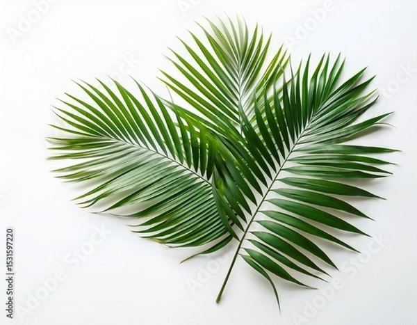 Obraz palm leaf isolated on white background
