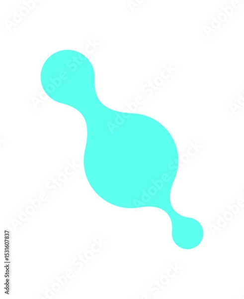 Obraz Y2K abstract metaball Shape. Modern blob shape in a retro style. Unique design pattern, cool icon, trendy element for decoration or poster. Geometric figure evokes 90s nostalgia.