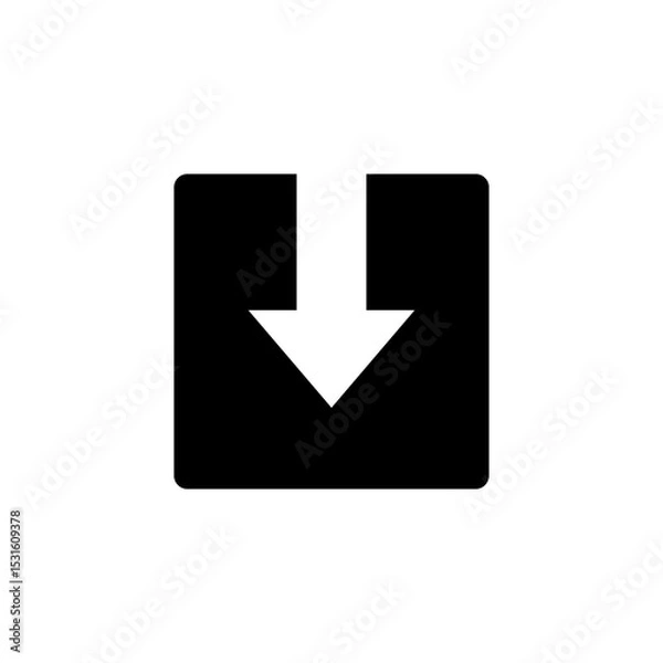 Fototapeta download, save button icon vector