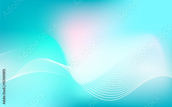 Fototapeta Abstract green blue gradient background with line wavy effect style. Minimalist abstract ,for banner ,template presentation,cover social media post,cover,template, etc. Vector illustration