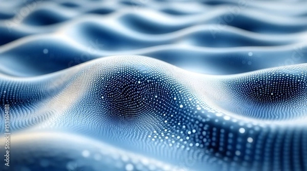 Obraz Abstract blue wave pattern