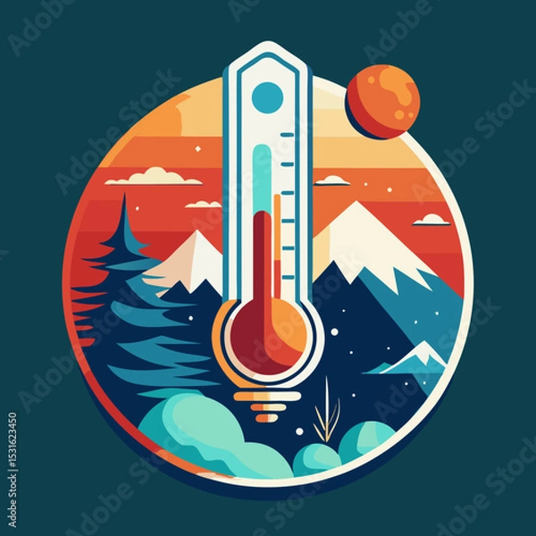 Fototapeta This image depicts a conceptual illustration of global warming and the importance of climate change awareness.