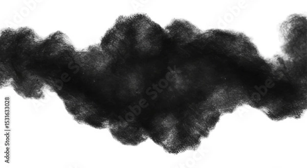 Fototapeta A wisp of ephemeral smoke drifting across a midnight canvas a silent dance of ash and shadow on transparent background