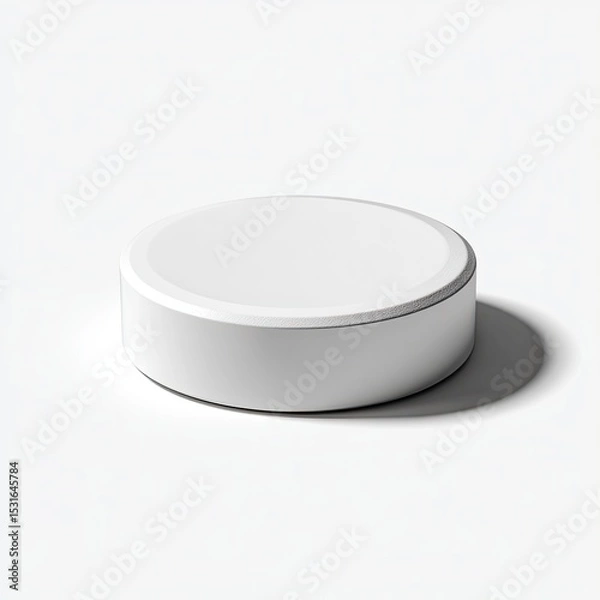 Obraz Blank white circular disc,  simple, clean design