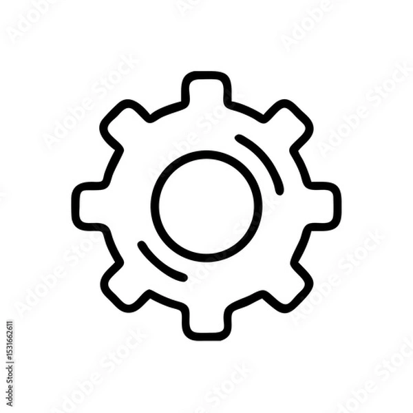 Fototapeta Settings Gear Symbol for Technical Adjustments and Configurations