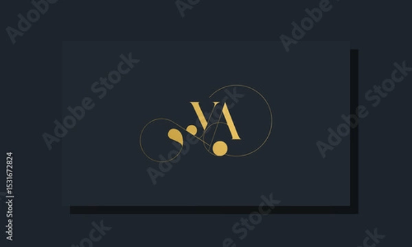 Obraz Minimal royal initial letters YA logo