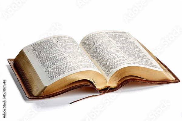 Obraz Open book displaying pages filled with text and information