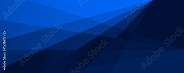 Obraz Dark light blue abstract geometric pattern modern background. Line stripe triangle direction polygon mosaic diagonal. Business presentation technology tech. Template. Design. Wide banner. Panoramic.