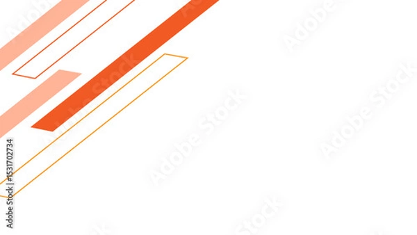 Fototapeta Abstract Geometric frame red vector diagonal stylish over a vibrant red triangle, positioned in the bottom left corner. Clean white space on the right for text or design. Vector illustration