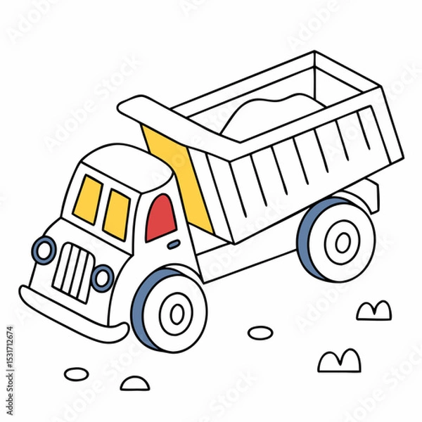 Fototapeta truck art vector icon for transportation apps and websites