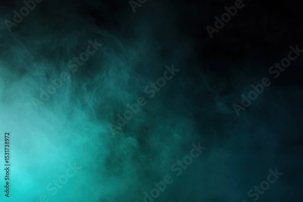 Obraz Turquoise smoke effect on white background