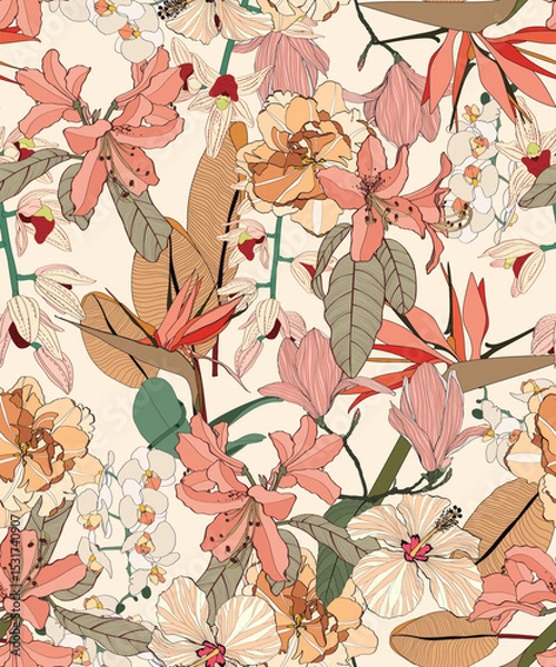 Obraz seamless pattern with flowers