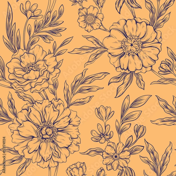 Obraz seamless floral pattern