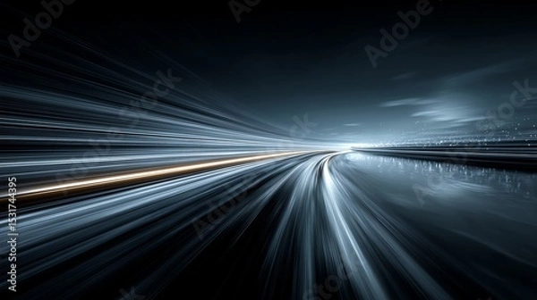 Fototapeta Sleek Futuristic High-Speed Technology Background with Motion Blur