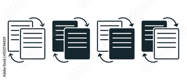 Fototapeta Transfer sharing file document icon. Illustration vector