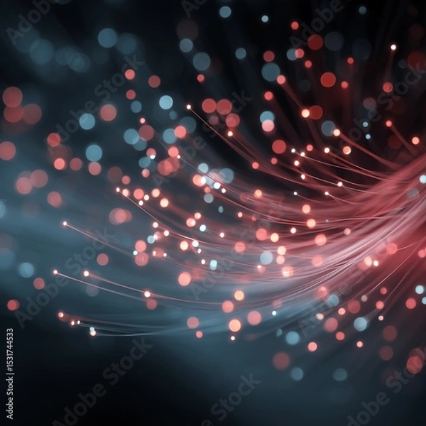 Obraz Soft Defocused Fiber Optic Lights for Minimalist Abstract Background