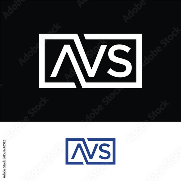 Obraz letter AVS modern concept logo design vector template