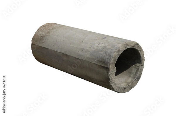 Fototapeta round concrete culvert isolated