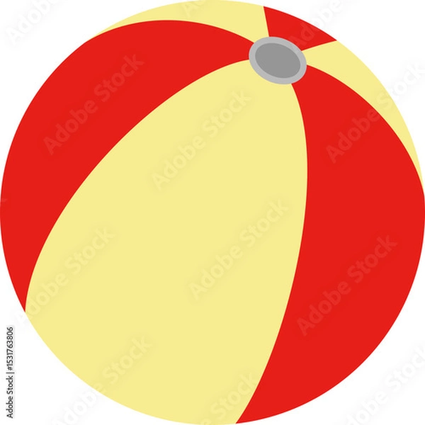 Fototapeta Colorful Beach Ball Icon for Summer Play