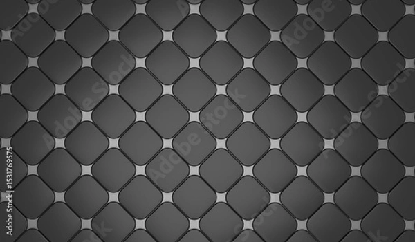 Obraz Rounded Square Texture, Simple Abstract Background, Geometric, 3D Illustration