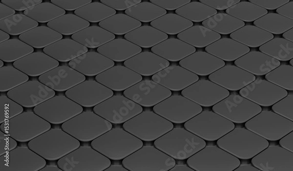Fototapeta Rounded Square Texture, Simple Abstract Background, Geometric, 3D Illustration