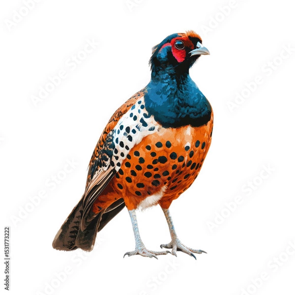 Fototapeta Colorful Bird with Vibrant Feathers and Striking Patterns in Detail