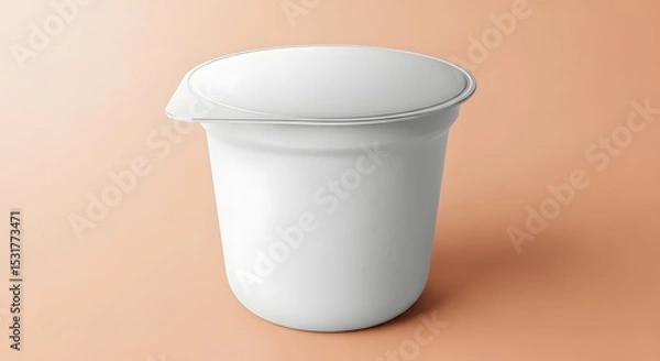 Obraz Clean White Yogurt Cup Mockup Perfect for Dairy Product Packaging Design