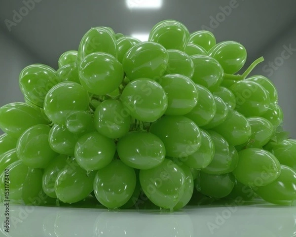 Obraz Close-up of a bunch of vibrant green grapes