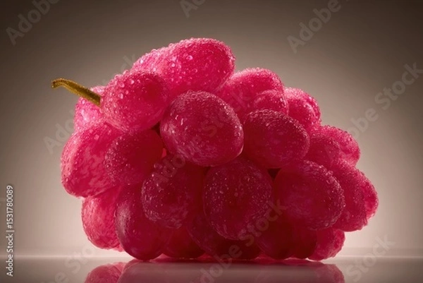 Obraz Close-up of a cluster of vibrant pink grapes