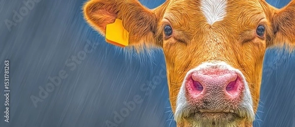 Obraz Close-up of a cow's face