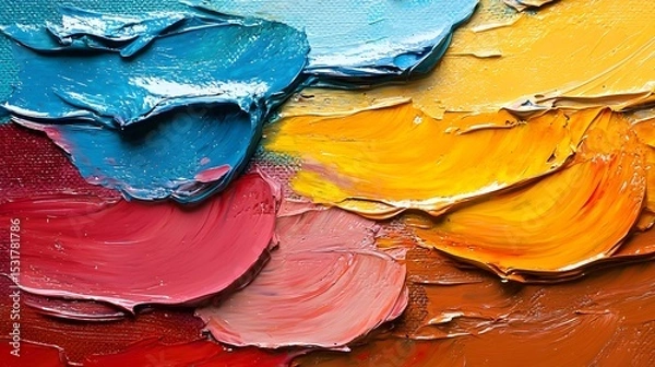 Fototapeta Vibrant Abstract Canvas Art Close-Up