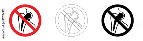 Obraz No access for persons with metallic implants in vector format