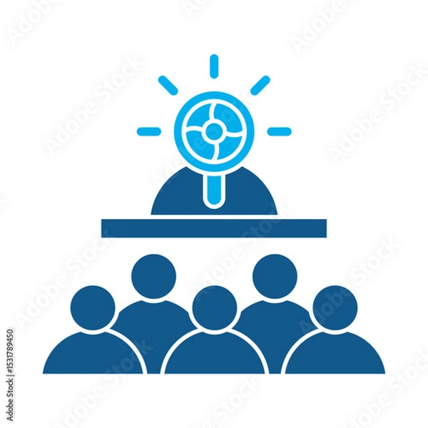 Fototapeta Public relations icon for financial strategy
