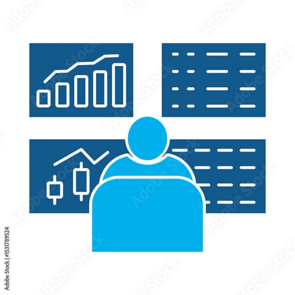 Fototapeta Trader icon for financial strategy