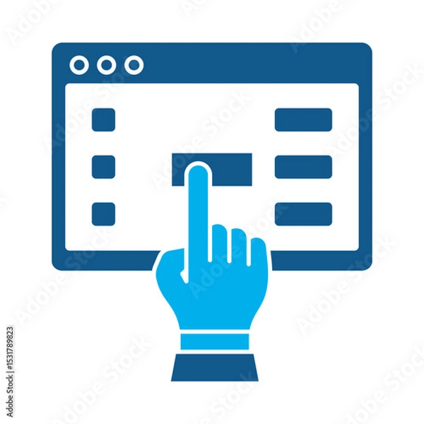 Fototapeta Prioritizing clicks icon for financial strategy