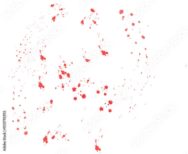 Fototapeta red paint splash isolated