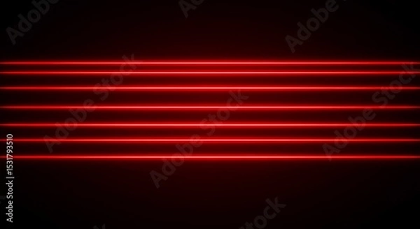 Fototapeta Abstract neon red horizontal lines