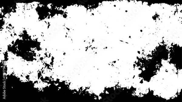 Fototapeta Grunge Ink Frame with Splattered Texture and Distressed Border for Poster and Background Design