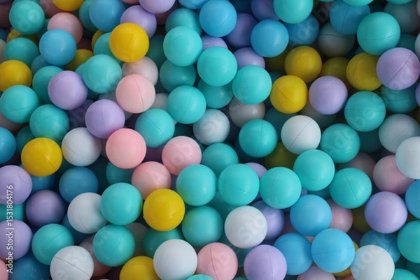 Obraz background, wallpaper, small colorful plastic balls.