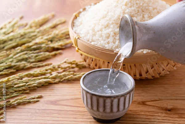 Obraz 日本酒と日本米