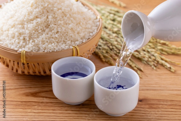 Obraz 日本酒と日本米