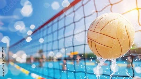 Fototapeta Volleyball Action: Beachside Game in Motion