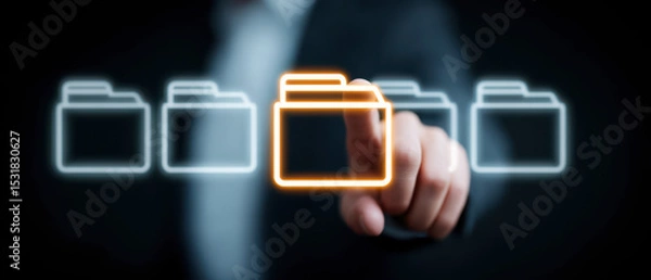 Fototapeta Innovative Digital Folder Management for Enhanced Organization and Accessibility