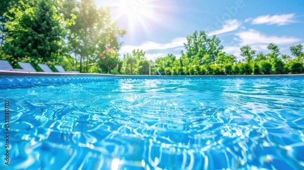 Fototapeta Summertime Relaxation: Sparkling Pool in the Sun